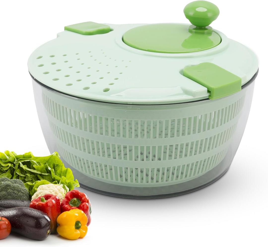 Salad Spinner Large 3.6 Qt, Lettuce Rotator with Secure Lid Lock and Rotated Handle, Fruits Rotator Dryer Vegetable Washing Dryer for Greens, Herbs, Berries, Fruits, No BPA