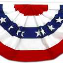 Annin Flagmakers Pleated Full Fan Flag Bunting Decorations, Large, 3 x 6 Feet (Model 483200) 100% Made in USA