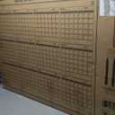 Real Glass Dry Erase Yearly Calendar, Giant Size 34" x 46", Tempered Glass Surface, Frameless Wall Mount, With 4 Assorted Color Markers and Eraser, by Better Office Products (Bright White)