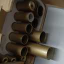 TONIAL1 Inch Double Curtain Rods 140 to 195 Inches, Heavy Duty Decorative Long Drapery Rod for Windows 128 to 190 Inches (5.75 to 11.7 ft) with Classic Cap Finial, Gold