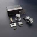 Brushed Nickel Door Knobs, Pismo Door Knob with Lock, Privacy Door Handles Interior for Bath & Bed