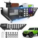 Metal Front Door Storage Pockets for Jeep Wrangler, Door Side Insert Organizer Box for Jeep Wrangler JL 4XE 2018-2024 & Gladiator JT Interior Doors Storage Expansion Accessories 2PCS