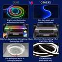 1797 LED Hood Light Strip RGB Dynamic Scan Start Up Car Exterior DRL Turn Signal Hoodbeam Kit Waterproof 71 Inches 12V