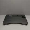 Zapuno Laptop Lap Desk, Foldable Laptop Table Tray with 4 USB Ports Storage Drawer and Cup Holder, Lap Bed Desk Notebook Stand Laptray Portable Standing Table for Bed Couch Floor, Blackgold 