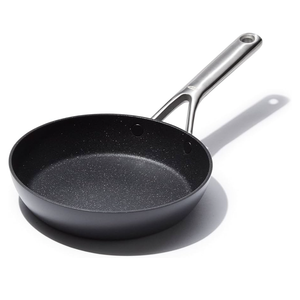 OXO Professional 8" Frying Pan Skillet, Hard Anodized Ceramic Nonstick Cookware PFAS-Free, Induction Suitable, Stainless Steel Handle, Diamond Reinforced Coating, Dishwasher Safe, Oven Safe, Black