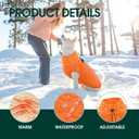 Kuoser Dog Coat, Winter Coats for Small Dogs, Dog Cold Weather Coats Doggie Jacket, Pet Snow Jacket for Frech Bulldog, Boston Terrier, Orange M (M (Chest Girth: 20.9''))