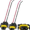 iBrightstar H11 H9 H8 880 881 Female Nylon Adapter Wiring Harness Sockets Wire for Headlights or Fog Lights