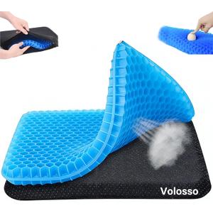 Gel Seat Cushion, Cushion, Gel Seat Cushion for Long Sitting, Breathable Honeycomb Design Absorbs Pressure Points Chair Pad, for Office Chair, Wheelchair, Car & Truck (42 * 36 * 4.5cm)
