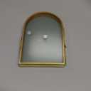 Gold Floating Frame, Arched 4x6 Triple Gold Folding Picture Frames, Vintage Brass Glass Picture Frames for Artwork Photo Tabletop Display(4x6 Vertical)