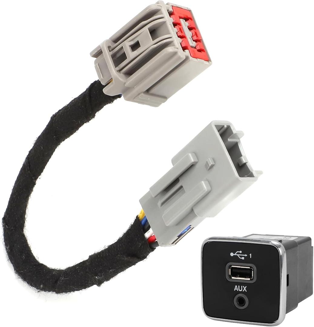 for RAM Media Hub Harness, Classic USB Media Hub and Conversion Harness for 2013-2017 Ram Truck Models Upgraded to Support CarPlay(Not Compatible with Factory-Installed RA1-RA4 Radio Systems)