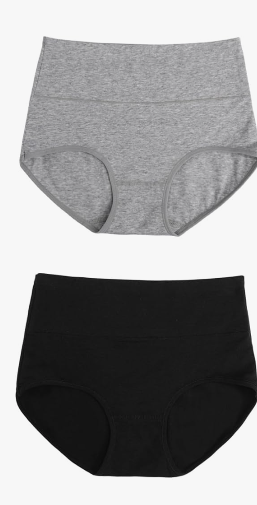 Ladies Underwear Panties High Waist Briefs Full Coverage Underwear Set Elastic Waistband Breathable Material S