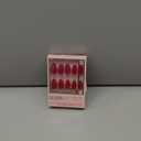 Glamnetic Press On Nails - Classic Red | Opaque Cool Tone, Timeless Red Short Almond Fake Nails, Salon Quality | 15 Sizes - 30 Nail Kit