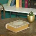 Decorative Vintage Book Shaped Trinket Storage Box, Off White