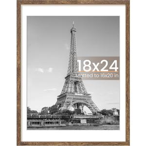 upsimples 18x24 Picture Frame, Wall Decor Poster Frames, Rustic Brown 1Pack
