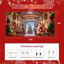 Christmas Garage Door Banner 13x6ft Santa's Workshop Elves Christmas Tree Backdrop Decor Banners for Outside Indoor Winter Door Cover Garage Wall Covering for Party Garage Decorations