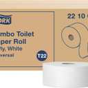 Tork Jumbo Toilet Paper Roll White T22, Universal, 2 ply, 8x1000', 221008