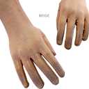 3 x Unicorns Poop Glitter Nude Flexible Stretch Mesh Sheer Gloves in Beige, Tan, Brown; Opera Length; Unisex; One Size Fits All (Beige)