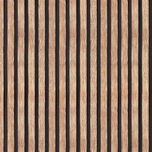 Yun-aeon Natural Wood Peel and Stick Wallpaper Wood Slats - 17.3"x 1200" Tan Self-Adhesive Waterproof Vinyl Removable Wall Paper for Wall Decor Bedroom