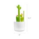 Boon Cacti Bottle Cleaning Brush Set - Includes Bottle Brush, Nipple Brush, Detail Brush, and Straw Brush - Baby Bottle Brush Set for Bottle Drying Rack - Baby Essentials - 4 Count