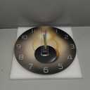 14 Inch Black and Gold Wall Clock for Living Room Decor Silent Wall Clock Non Ticking Glass Wall Clocks Battery Operated