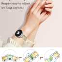 Wearlizer Metal Band Compatible with Samsung Galaxy Watch 7 6 5 4 FE Active 2 40mm 44mm/Watch 6 4 Classic 43mm 47mm 42mm 46mm/Watch 5 Pro 45mm Bands, 20mm Dressy Stainless Steel Chain Strap Women