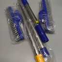 ITTAHO 2 Pack Grout Brush with Long Handle, 56.5'' Swivel Grout Cleaning Brush, V-Shape Grout Scrub Brush, Extendable Handle Grout Cleaner Brush for Tile Floors Bathroom,  Baseboard, Shower, Corner (Blue)