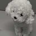 White Toy Poodle Stuffed Animal Dog Puppy - Bichon Frise Maltese Maltipoo White Labradoodle Plush Toy for Kids and Babies 12.6"