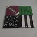 100 Pcs Football Napkins Football Party Decorations 4 Designs Sports Napkins Party Supplies for Sports Game Day Birthday Events Supplies Birthday Tailgate Decorations