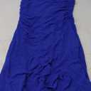 BORIFLORS Women's Sexy Ruched Bodycon Midi Dresses Square Neck Sleeveless Ruffle Hem Club Party Tank Dress (Medium, Royal Blue)