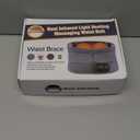 Lower Back Massager with Heat, Heating Pad for Back, Stomach Heating Pad, Waist Belt Wrap with Heat Vibration 3 Levels Adjustable, Touchscreen Control, Adjustable Size, Gifts for Dad Mom (Grey)