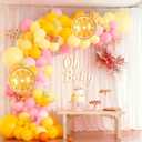 Lemon Balloon Arch Garland Kit,Pink and Yellow Balloon Arch Garland Kit with Lemon Yellow Foil Balloons for Lemon Baby Shower Birthday Party Decor