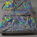 StorageWorks Grocery Cart on Wheels, Zipper Closure Rolling Bag, Shopping Trolley, Rolling Tote Bag with Handles (72L, Medium, Silver)