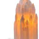 Handcrafted Selenite Lamp Salt Lamp Natural Crystal Light for Relaxation Table Lamp Salt Rock Night Light with Dimmer Switch for Bedroom, Yoga Room, Healing Meditation Decor White