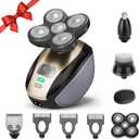 5 in 1 Head Shavers for Bald Men, Skull Head Shaver with Rechargeable Battery, Hair Clippers, Nose Hair Trimmer, Cleaning Brush, Hair Manager, Electric Razor Idea Gift for Men
