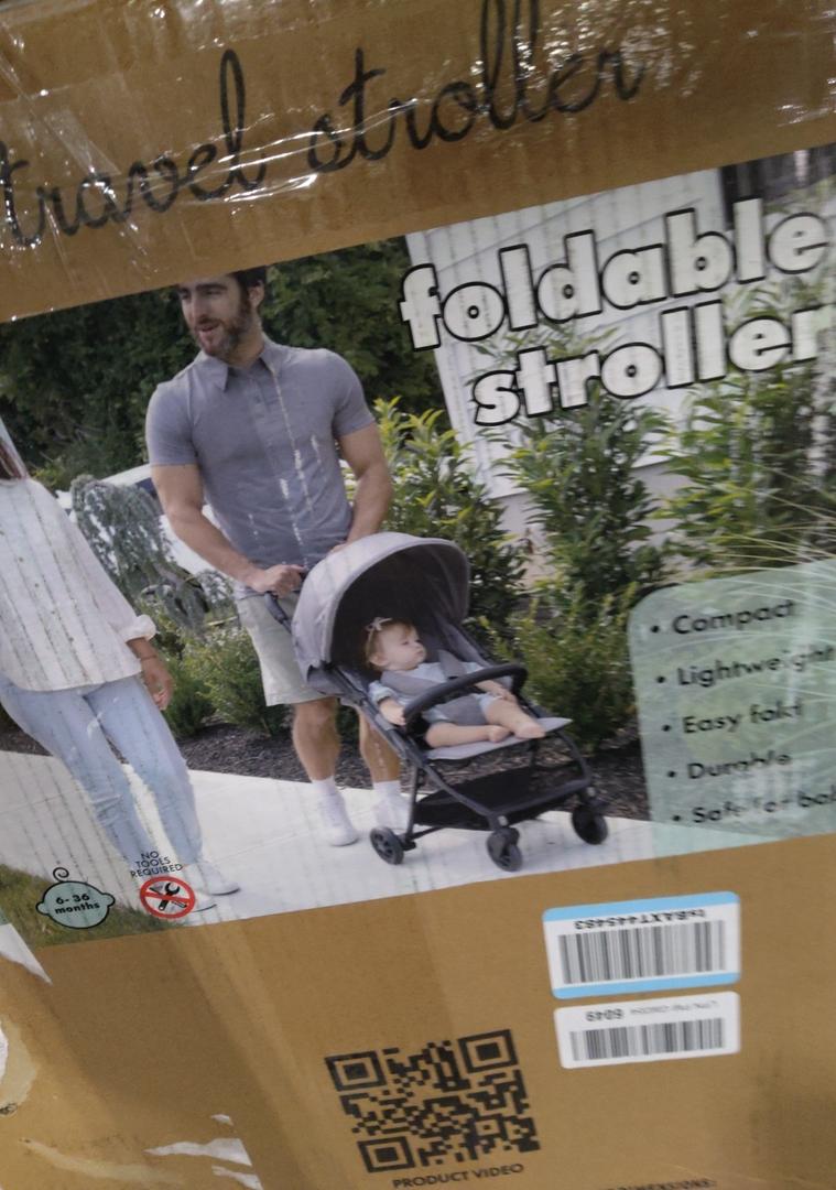 Lightweight Travel Stroller for Baby & Toddlers - Easy Fold & Compact Stroller with Canopy, Storage Basket, Multi-Position Recline & Convenient One-Hand Fold (Grey)