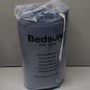 Bedsure Queen Comforter Set Navy Blue, 8 Pieces Prewashed Queen Size Bed in a Bag with Soft Fleece Bed Blanket, Down Alternative Bedding Set for All Seasons, Sheets, Pillowcases & Shams