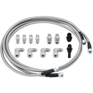 6AN 70" Transmission Fluid Oil Cooler Hose Line kit for GM Chevy Transmission 4L80E TH350 TH400 4L60E 700R4 200-4R TR6060 Ford AOD 4R100 4R70W and C5 Stainless Steel Braided PTFE Hose