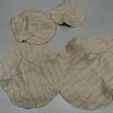 100% Linen Stripe Bowl Covers Reusable For Bread Proofing, 4 Pcs Elastic Cloth Fabric Bowl Covers, 5.9 * 7.9 * 9.8 * 11.8 Inches, Linen