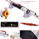 Cloudray 40W Laser Tube 720mm Dia.50mm, CO2 Laser Engraver Tube 45W, Cable Preconnected with Coating,40 Watt CO2 Tube With Metal Head (CR35 35-45W)