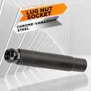 Dynofit 14x1.5 Spike Lug Nuts for Chevy GMC Silverado Sierra 2500 3500, 32pcs One-Piece Design Spiked Lug Nuts with 1 Key Fit F250 F350 Truck, Aftermarket Black Hex Drive Bullet Nut for 6&8 Wheel