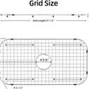 Sink Bottom Grid 27-1/2" x 14-1/4", Centered Drain with Corner Radius 3-1/2", stainless steel sink grid for sink protectors