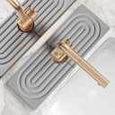 Faucet Mat for Kitchen Sink - Wider Diatomite Fast Drying Stone Sink Tray, Super Absorbent, Prevents Moisture Buildup - Faucet Splash Guard for Bathroom Counter (Grey, 15x5.3inch) (Gray)