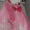 Princess Hot Pink Long Girls Pageant Dresses Kids Prom Puffy Tulle Ball Gown US 6