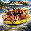 Heavy-Duty Towable Tube for Boating, Boat Tubes with 840D Nylon Cover, Inflatable Water Sport Towables with Front Back Tow Points, Super Sofa Design