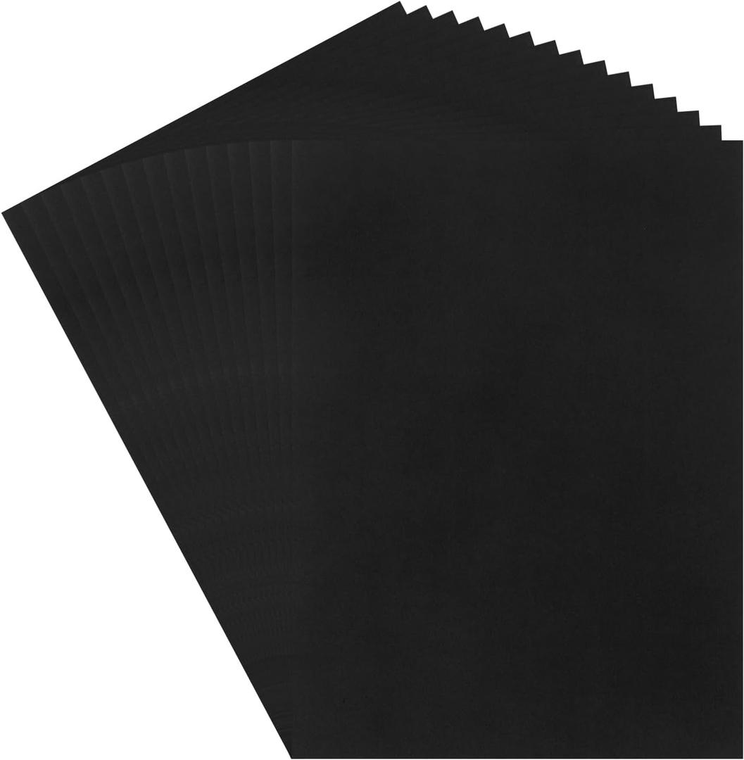 MECCANIXITY 30 Sheets Black Cardstock 20" x 15", 200gsm/75lb Thick Card Stock Printer Paper for Crafts, Invitations, Card Making, Scrapbooking, Drawing