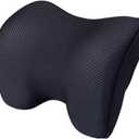 Cabilock Neck Pillow Travel Car Seat Pillows for Driving Memory Car Seat Headrest Pad Dark