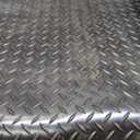 Rubber-Cal Diamond-Plate Rubber Flooring Rolls - 3 mm x 4 ft x 3 ft Rolls - Black