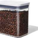 Good Grips POP Container – Airtight 1.7 Qt for Coffee and More Food Storage, Rectangle, Clear