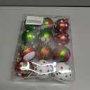 12Pcs Christmas Balls Tree Decorations, 2.4inch Plastic Shatterproof Glitter Hanging Ornaments for Christmas Tree Home Kitchen Office Indoor Xmas Tree Wall Window Fireplace Mantel Decor (Red Green Blue)