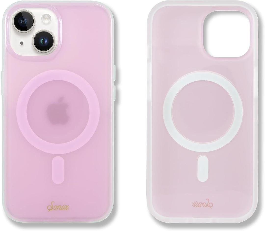 Sonix Protective Phone Case for iPhone 15, 14, 13 | Compatible with Magsafe | 10ft Drop Tested | Jelly Pink